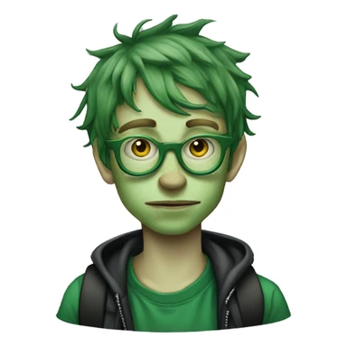 jamie hewlett highschooler green skin grunge sticker