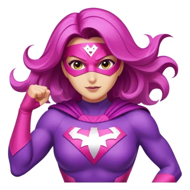 pink violet woman superhero positive power sticker
