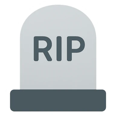 "RIP" gravestone  sticker