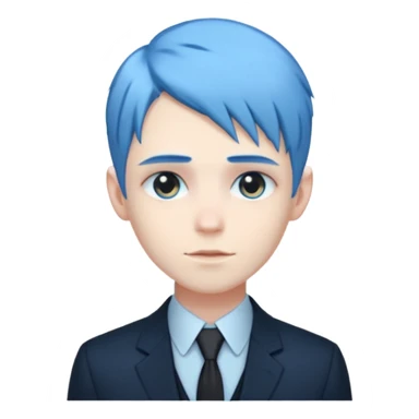 ethereal-pastel-transparent-translucent-gorgeous-spectral-dark-greyish-blue-whitish-gloomy-spectral-poltergeist-man-with-blue-hair-with-a-beautiful-black-suit sticker