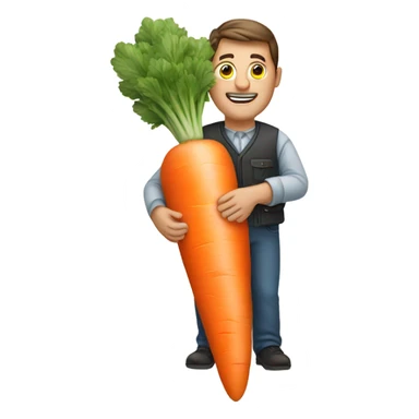 man carrot sticker