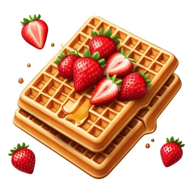 Strawberries on waffles sticker