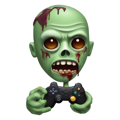 Zombie with gamepad  sticker
