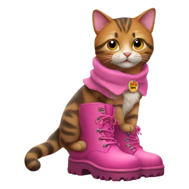 puss in pink boots sticker