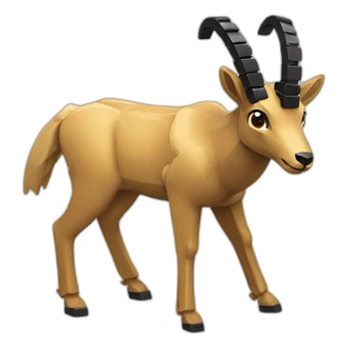 chamois playing Lego sticker