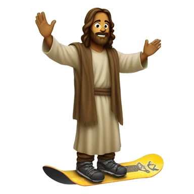 Snowboard Jesus  sticker