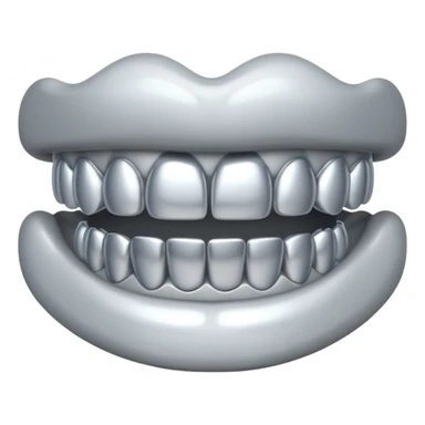 silver grillz sticker