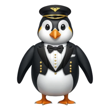 classy penguin soldier sticker