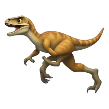 Velociraptor running sticker