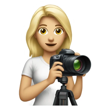 Photographer blonde woman sticker