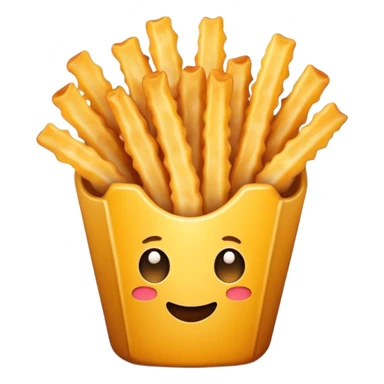 crinkle fries sticker