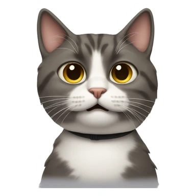 cat wearing a fake mustache sticker