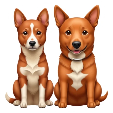 Adult Red heeler and adult Labrador retriever  sticker