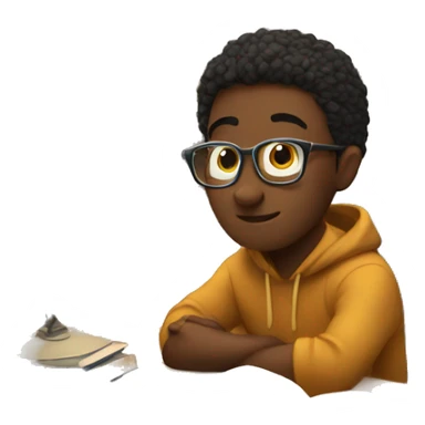 cozy studying  sticker