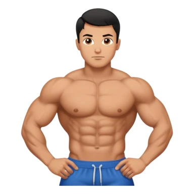 muscular man sticker