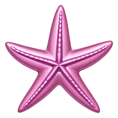 pink metallic sea star shaped hair clip sticker