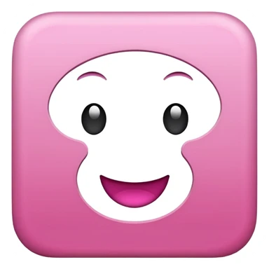 simple pink square paper no face on it sticker