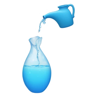 pouring water from vase sticker