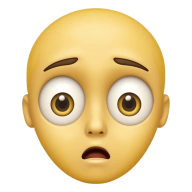 wide eye shocked yellow face sticker