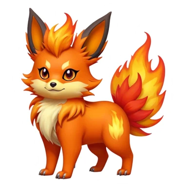 Quilava-Litten-Flareon-fantasy-animal-creature-hybrid full body sticker
