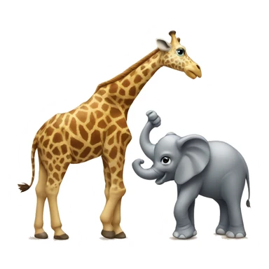 Giraffe punching a Elephant  sticker