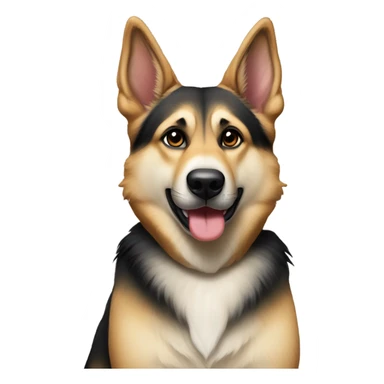 German shepherd husky mix begging for food sticker