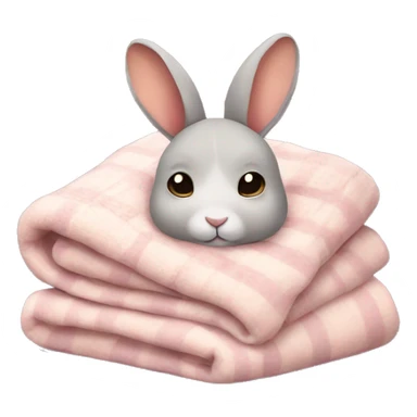Rabbit cozy sleep  in blanket sticker