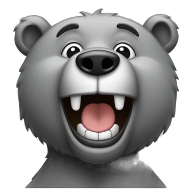 realistic-grey-bear-laughing-with-tears-from-eyes sticker