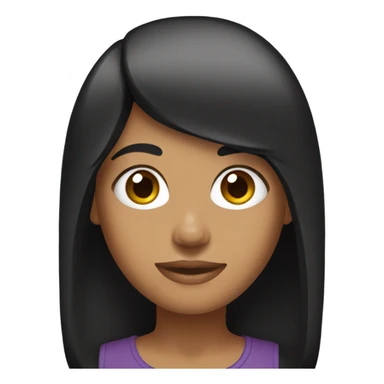 mulatto with short black straight hair sticker