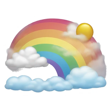 Rainbow with clouds  sticker