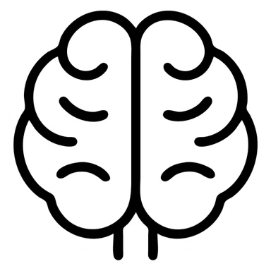 smooth brain, minimalistic style, simple icon, minimal details, clean and clear sticker