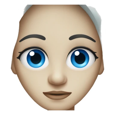 Eyes Emoji in blue  sticker