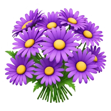 daisy purple bouquet  sticker