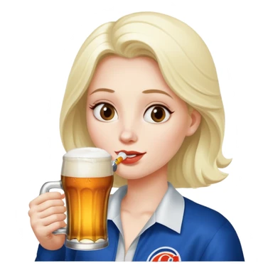 Yetty drinking a coors beer sticker