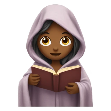 Girl in blanket reading a book sticker