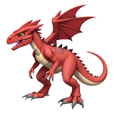  Cool Edgy Digimon-Fakemon-Guilmon-Genesect-Velociraptor-Dragon full body sticker