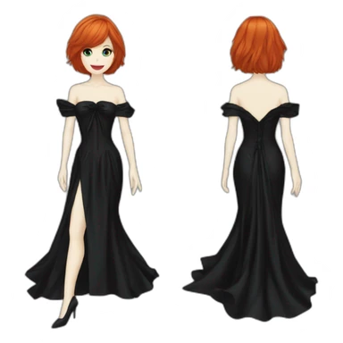 Mylène Farmer gothique dress sticker
