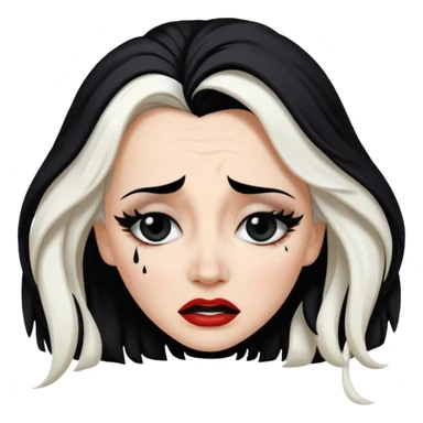 Cruella de vi crying sticker