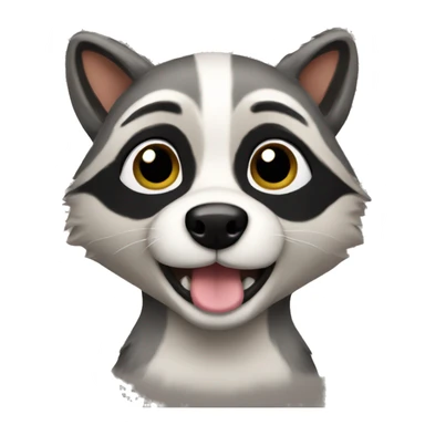 dog Raccoon sticker
