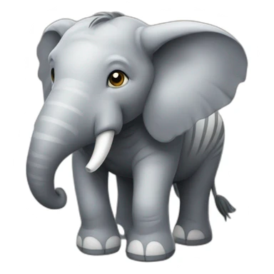 Zèbre sur éléphant sticker