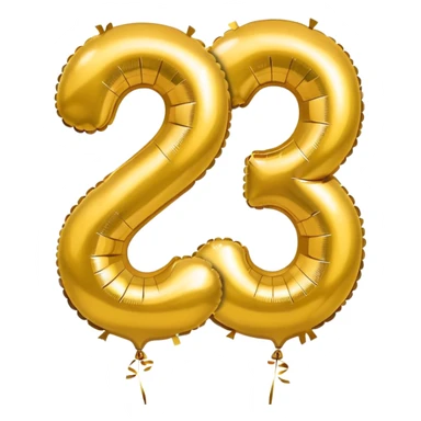 20 number in gold balloons sticker