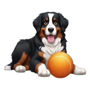 Bernese Mountain Dog Play with ball sticker