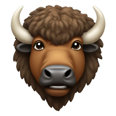 Bison head mascot sticker