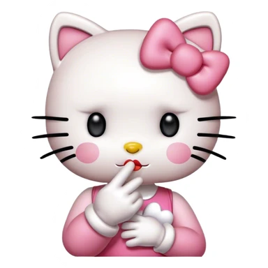 hello kitty blowing kiss sticker