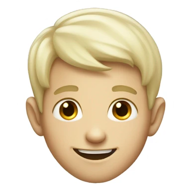 smiling imp white boy sticker