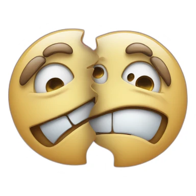 Two face happy and sad sticker