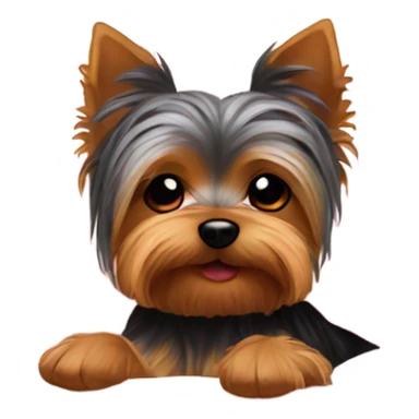Yorkie in bed sticker