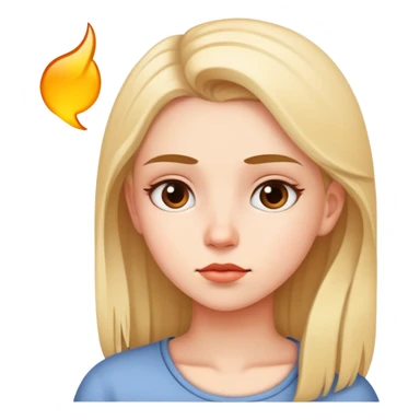 Girl thinking  sticker