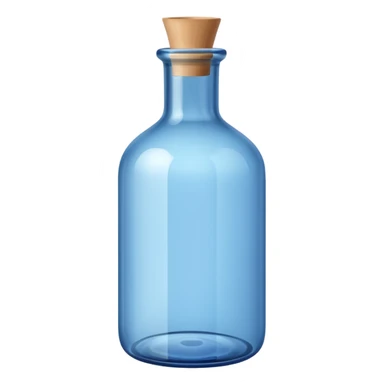 Glass Bottle Vase blue sticker