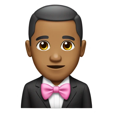 Obama wearing a pink bow sticker